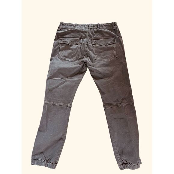 NILI LOTAN  Cotton Cropped French Military Pant Brown Ankle Zip Jogger Size 4 - Picture 3 of 15